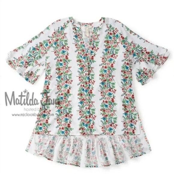 Matilda Jane Women's Size Large Our Atlas Top Floral Wish You Were Here Comfort - Picture 1 of 9